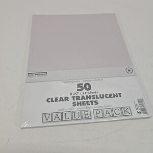 The Paper Company Clear Translucent Sheets Scrapbooking 8.5x11 - 50 sheets‎